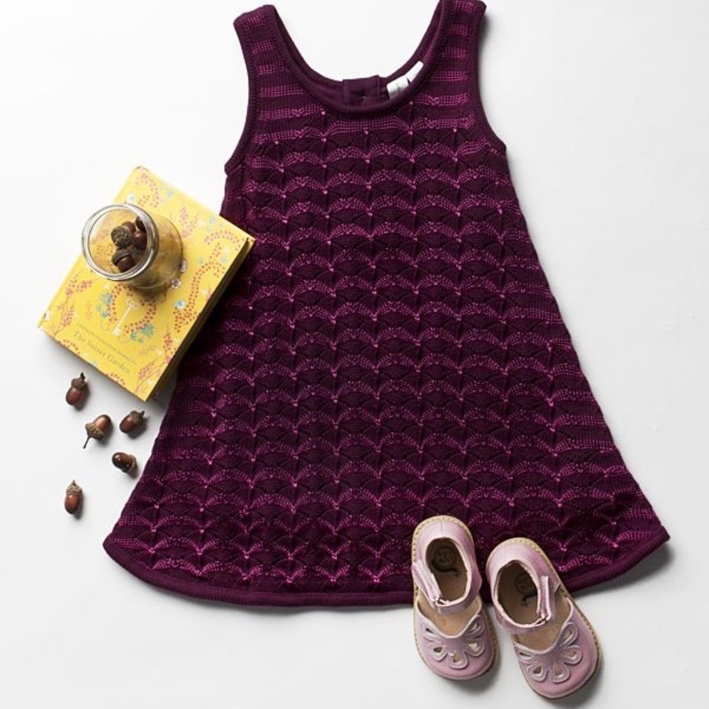 MATILDA JANE Paint by Numbers Grape Leaf Boho Crochet Dress GIRLS 4 - Picture 8 of 8